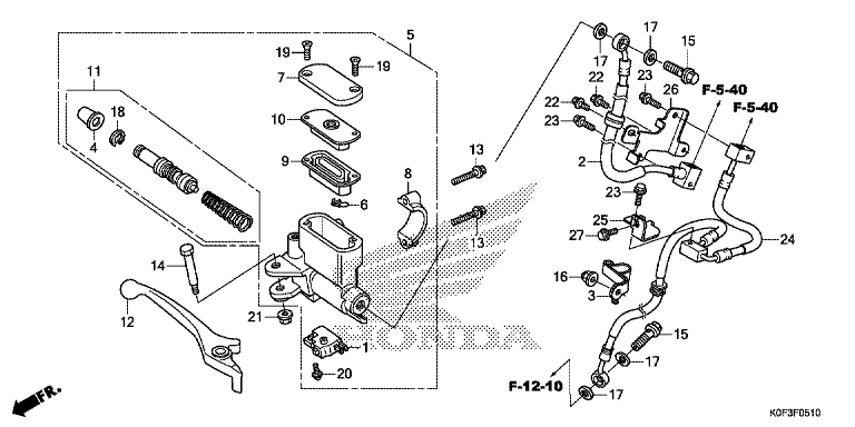 FRONT BRAKE MASTER CYLINDER (Z125MA)
