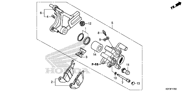 REAR BRAKE CALIPER