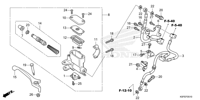 FRONT BRAKE MASTER CYLINDER (Z125MA)