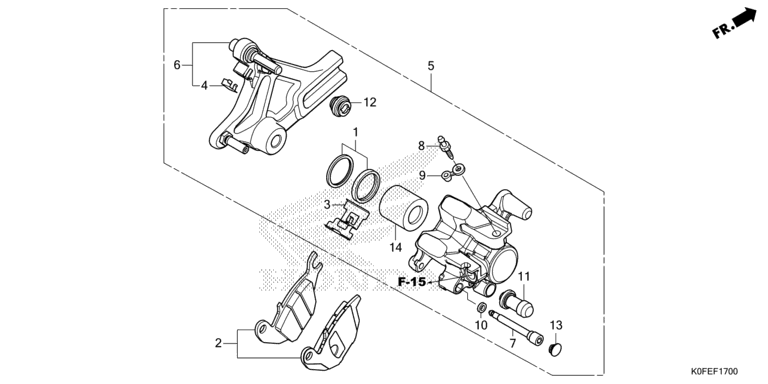 REAR BRAKE CALIPER
