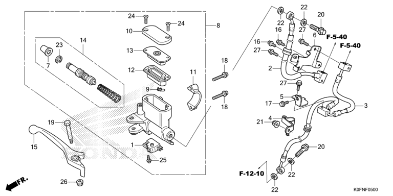 FRONT BRAKE MASTER CYLINDER