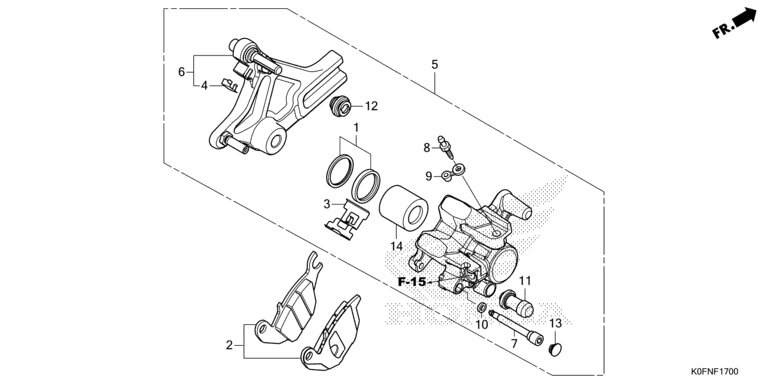 REAR BRAKE CALIPER