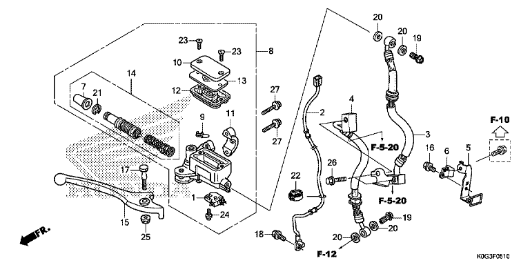 FRONT BRAKE MASTER CYLINDER (C125A)