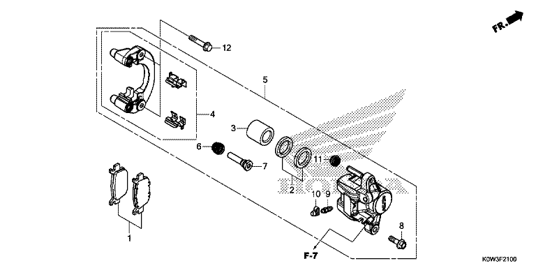 REAR BRAKE CALIPER