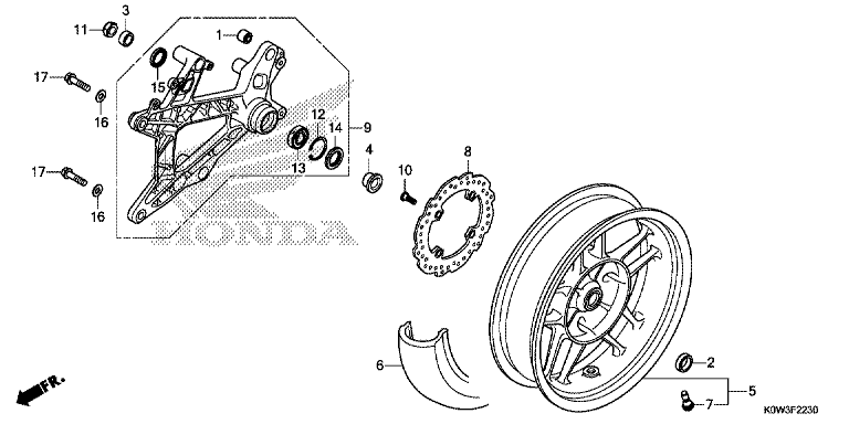 REAR WHEEL/SWINGARM