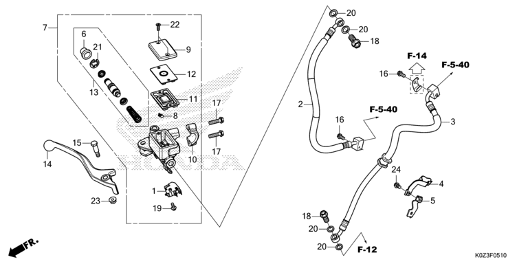 FRONT BRAKE MASTER CYLINDER