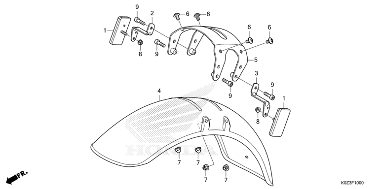 FRONT FENDER (CB350/D/GB350)