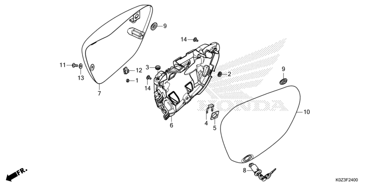 SIDE COVER (CB350/D/GB350)
