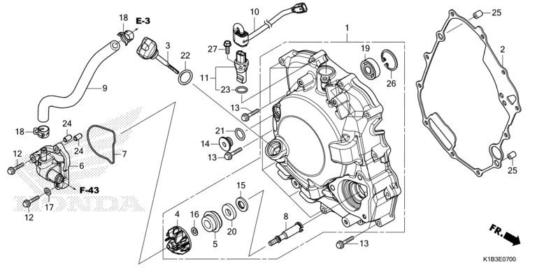 RIGHT CRANKCASE COVER/WATER PUMP