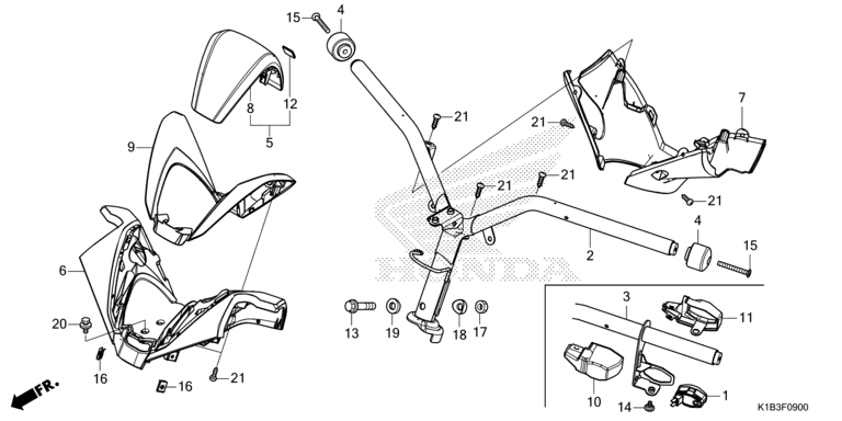 STEERING HANDLE/HANDLE COVER