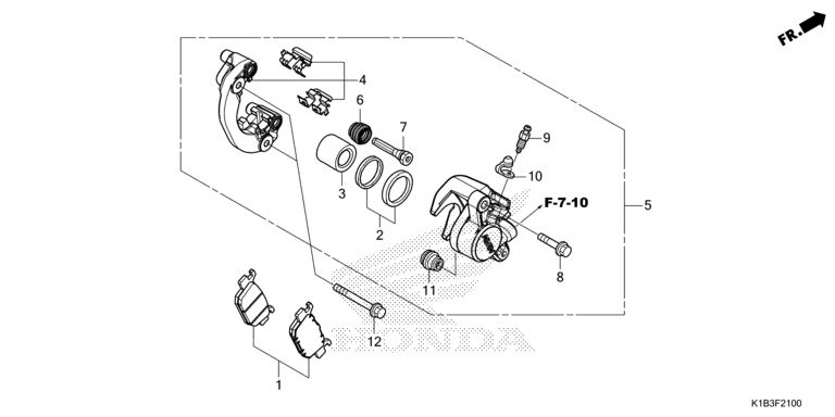 REAR BRAKE CALIPER