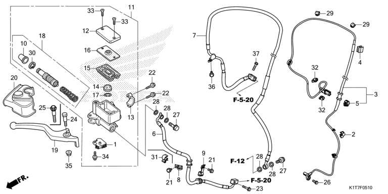 FR. BRAKE MASTER CYLINDER (CRF250LA/LRA,300LA/LRA)