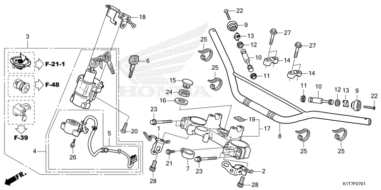 HANDLE BAR/TOP BRIDGE (CRF250LR/LRA,CRF300LR/LRA)