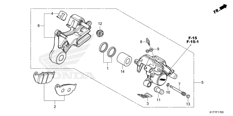 REAR BRAKE CALIPER