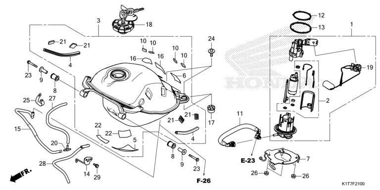 FUEL TANK (CRF250L/LA,CRF300L/LA)