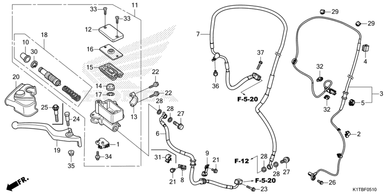 FR. BRAKE MASTER CYLINDER (CRF250LA/LRA,300LA/LRA)