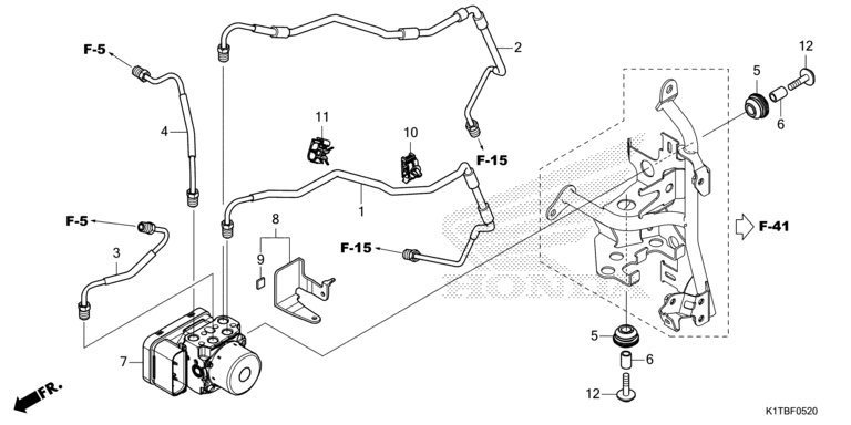 ABS MODULATOR/BRAKE PIPE