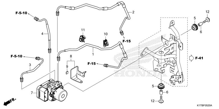 ABS MODULATOR/BRAKE PIPE