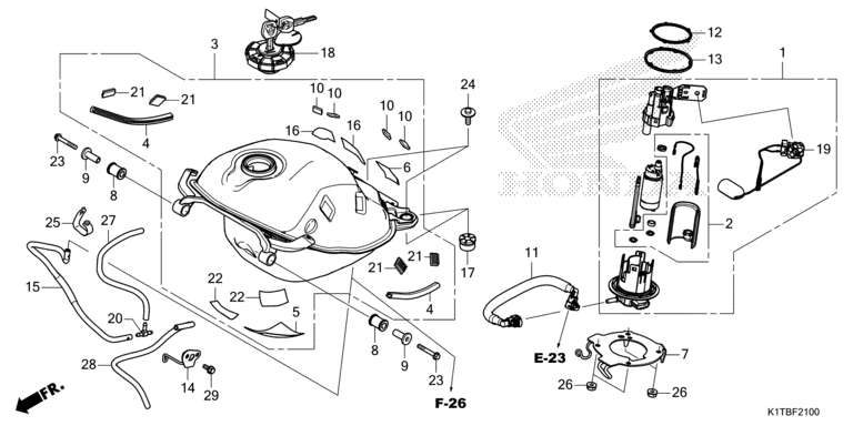 FUEL TANK (CRF250LA,CRF300L/LA)