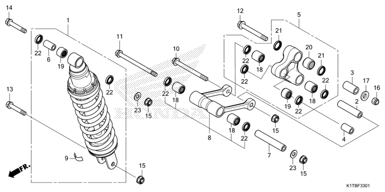 REAR CUSHION (CRF250LAS/LRAS,CRF300LS/LAS/LRS/LRAS)