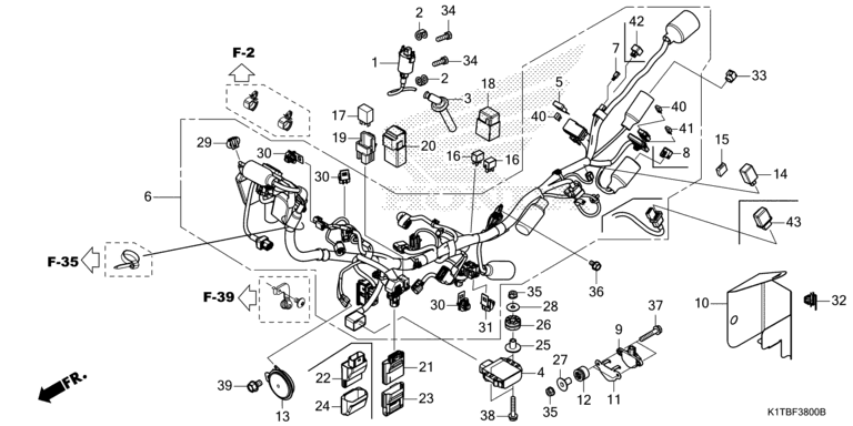 WIRE HARNESS (CRF250LA,CRF300L/LA)