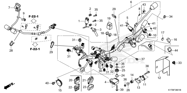 WIRE HARNESS (CRF250LRA,CRF300LR/LRA)