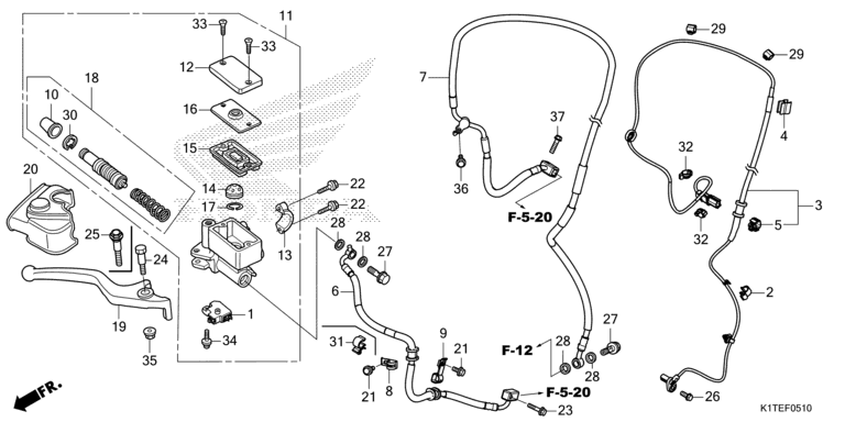 FRONT BRAKE MASTER CYLINDER (CRF300LA/LRA)