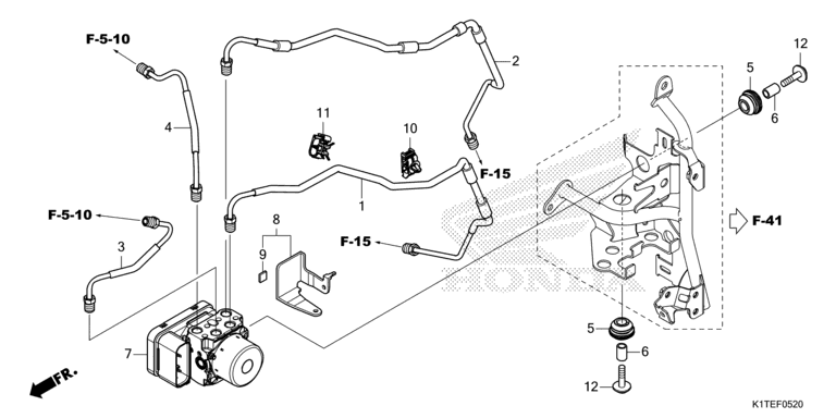 ABS MODULATOR/BRAKE PIPE