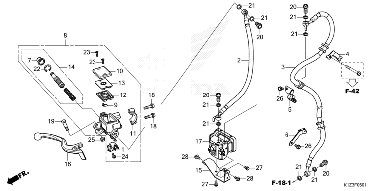 FRONT BRAKE MASTER CYLINDER (ABS)