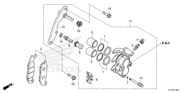FRONT BRAKE CALIPER (ABS)