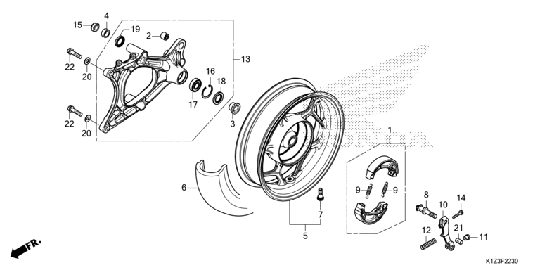 REAR WHEEL/SWINGARM