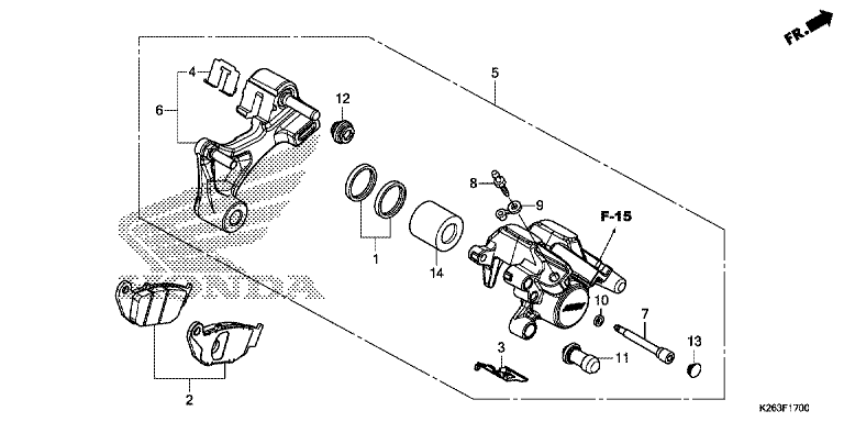 REAR BRAKE CALIPER