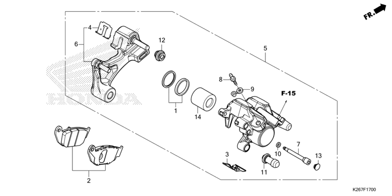 REAR BRAKE CALIPER