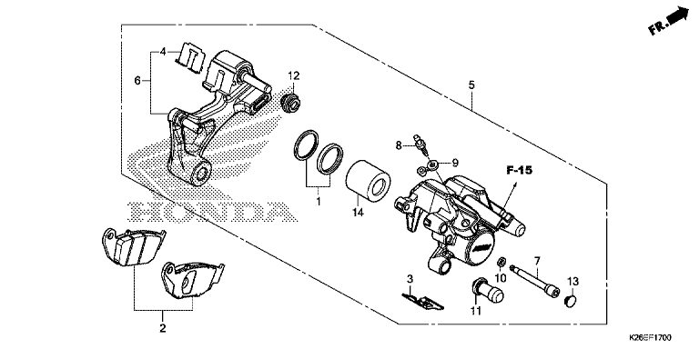 REAR BRAKE CALIPER