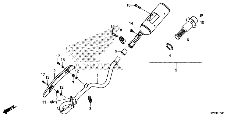 EXHAUST MUFFLER (CRF125F/FB K)
