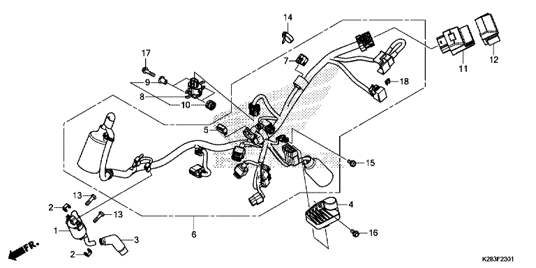 WIRE HARNESS (CRF125F/FB K)