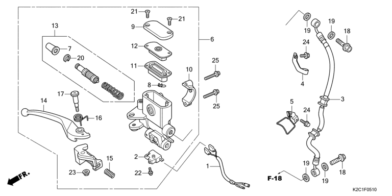 FRONT BRAKE MASTER CYLINDER