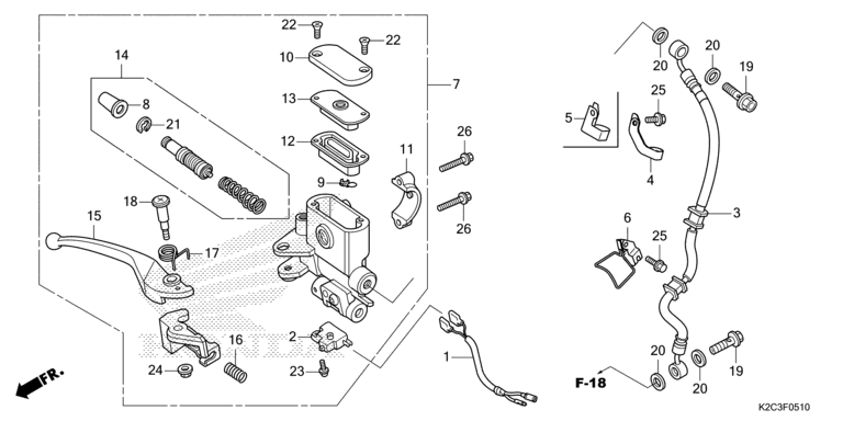 FRONT BRAKE MASTER CYLINDER