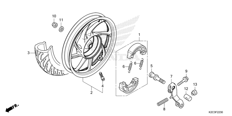 REAR WHEEL (NSC110-KO,TU,U)
