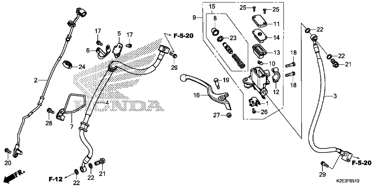 FRONT BRAKE MASTER CYLINDER