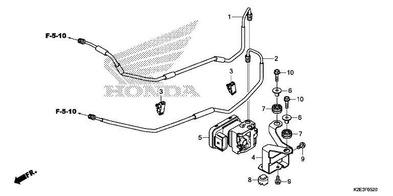 ABS MODULATOR/BRAKE PIPE