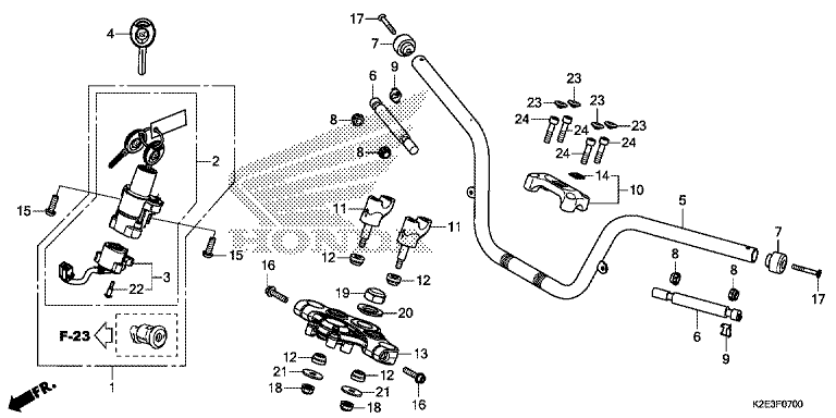 HANDLE BAR/TOP BRIDGE
