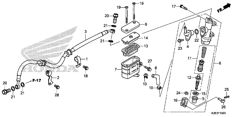 REAR BRAKE MASTER CYLINDER