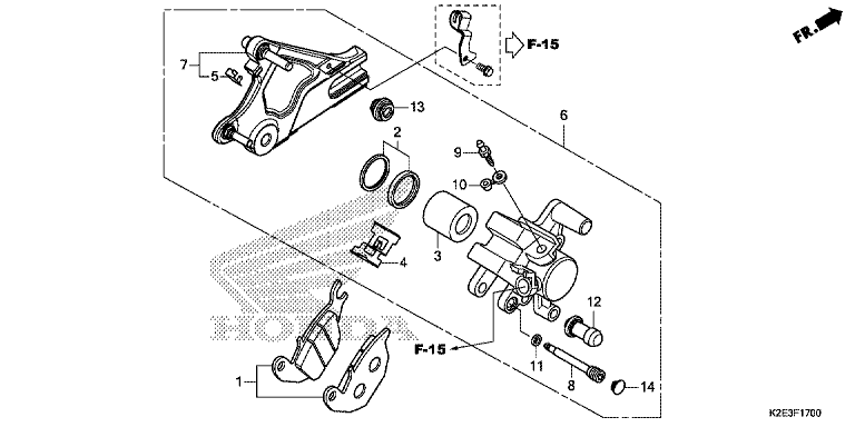REAR BRAKE CALIPER