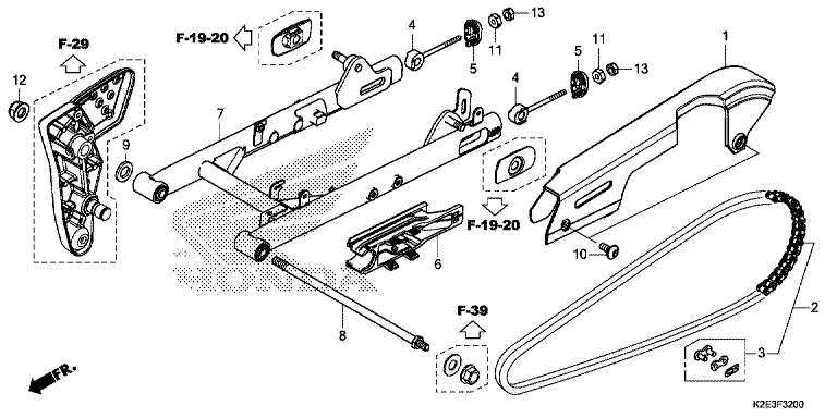 SWINGARM/CHAIN CASE