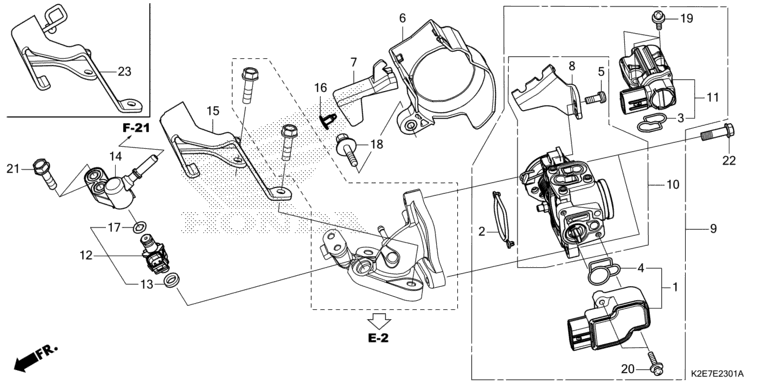 THROTTLE BODY/FUEL INJECTOR (KO,NZ)