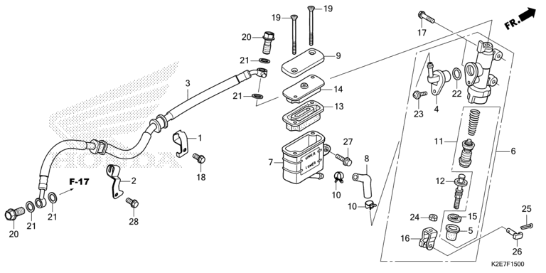 REAR BRAKE MASTER CYLINDER