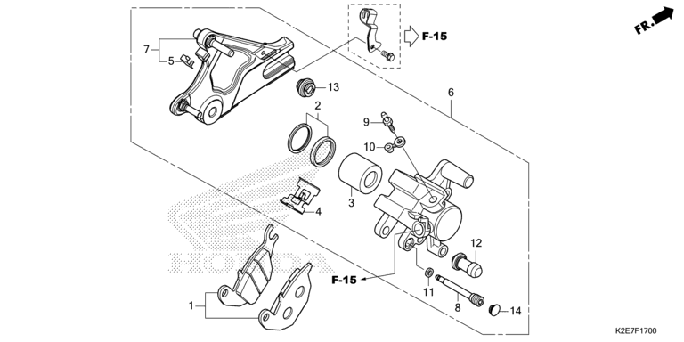 REAR BRAKE CALIPER
