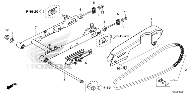SWINGARM/CHAIN CASE