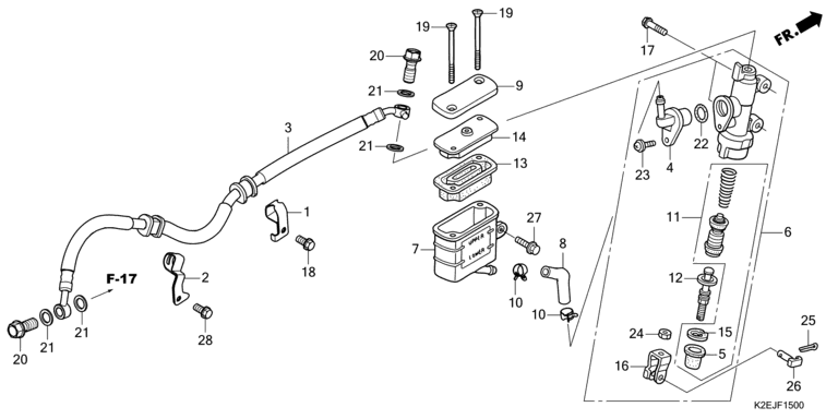 REAR BRAKE MASTER CYLINDER